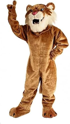 CostumeShine Sabertooth Tiger Maskottchen Kostüm für Erwachsene, anpassbarer Ganzkörper-Cartoon-Anzug mit Kühlventilator, Halloween, Sportmannschaften, Firmenveranstaltungen CostumeShine Sabertooth Tiger Maskottchen Kostüm für Erwachsene, anpassbarer Ganzkörper-Cartoon-Anzug mit Kühlventilator, Halloween, Sportmannschaften, Firmenveranstaltungen von Costume Shine