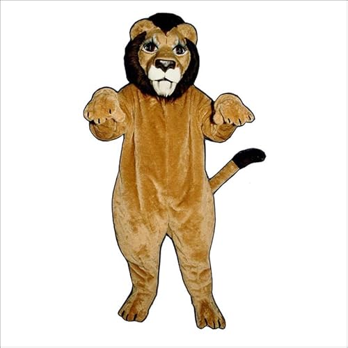 Wise Brown Lion Maskottchen Kostüm für Erwachsene Männer & Frauen mit integriertem Ventilator im Kopf Wise Brown Lion Maskottchen Kostüm für Erwachsene Männer & Frauen mit integriertem Ventilator im Kopf von Costume Shine
