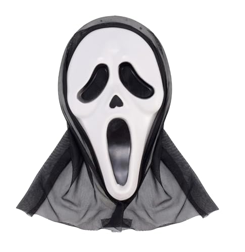 Scream Halloween Horror Maske - für Herren & Damen als Kostüm für Halloween - Kostümmaske Ghostface Verkleidung Ghostmaske Scream Halloween Horror Maske - für Herren & Damen als Kostüm für Halloween - Kostümmaske Ghostface Verkleidung Ghostmaske von Costumed