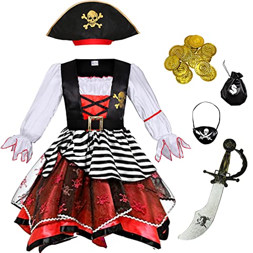Sersllta Piratenkostüm für Mädchen, für Halloween, Kinder Sersllta Piratenkostüm für Mädchen, für Halloween, Kinder von Costumerry