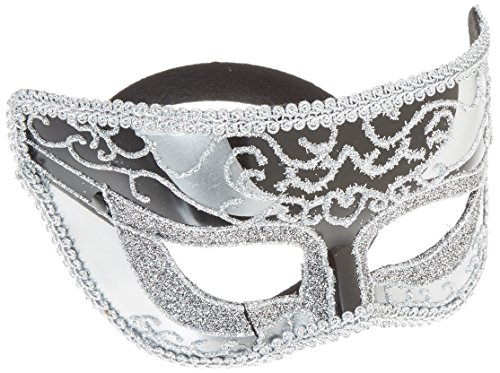 Half Style Mask Bk W Slvr Trim Half Style Mask Bk W Slvr Trim von Costumes For All Occasions