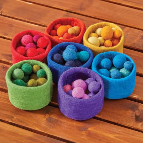 Cosy Rainbow Nesting Felt Bowls and Balls - 48945 von Cosy