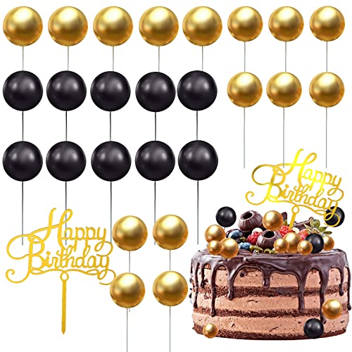 Kuchen dekoration kugeln, 26 Pcs Mini Kugeln Kuchen Deko Cupcake Toppers Schaumkugeln Torte DIY Ball Kuchen Cake Topper Black Gold happy birthday kuchendeko für Geburtstagsparty Baby Dusche Dekor Kuchen dekoration kugeln, 26 Pcs Mini Kugeln Kuchen Deko Cupcake Toppers Schaumkugeln Torte DIY Ball Kuchen Cake Topper Black Gold happy birthday kuchendeko für Geburtstagsparty Baby Dusche Dekor von Cosysparks