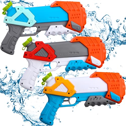 Wasserpistole für Kinder,Wasserpistole 3er Set Wasserpistolen Spritzpistolen Reichweite 10-11 Meter, Fassungsvermögen 800ml Wasserspaß Strand Spielzeug im Freien für Kinder und Erwachsene Strandpool Wasserpistole für Kinder,Wasserpistole 3er Set Wasserpistolen Spritzpistolen Reichweite 10-11 Meter, Fassungsvermögen 800ml Wasserspaß Strand Spielzeug im Freien für Kinder und Erwachsene Strandpool von Cotepi