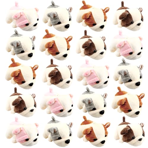 Cotiny Mini-Plüsch-Welpenspielzeug, Stofftiere, 10,2 cm, für Erwachsene, Kinder, Geburtstag, Party, Ornamente, Stoffpuppe, Schlüsselanhänger, Heimdekoration, 4 Farben, 20 Stück Cotiny Mini-Plüsch-Welpenspielzeug, Stofftiere, 10,2 cm, für Erwachsene, Kinder, Geburtstag, Party, Ornamente, Stoffpuppe, Schlüsselanhänger, Heimdekoration, 4 Farben, 20 Stück von Cotiny