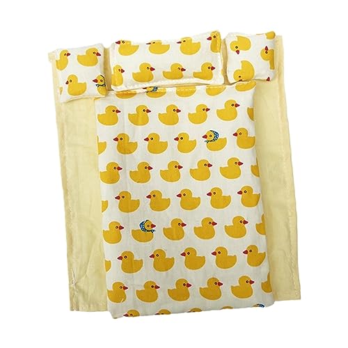 CoudarTitie 1/12 Skala Mini Bettwäsche Simulation DIY Handwerk mit Bettlaken Quilt & Kissen für von CoudarTitie