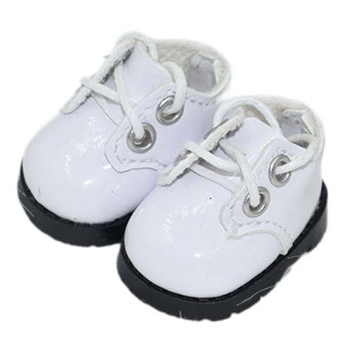 CoudarTitie 1 Paar Puppenzubehörschuhe Puppenschuhe Aus PU für 15 cm Große Puppen Kostüm Rollenspiel Spielzeug Modepuppe Schnürschuhe, Weiß CoudarTitie 1 Paar Puppenzubehörschuhe Puppenschuhe Aus PU für 15 cm Große Puppen Kostüm Rollenspiel Spielzeug Modepuppe Schnürschuhe, Weiß von CoudarTitie