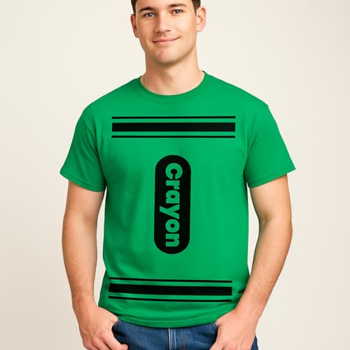 Coume Halloween-Kostüm, Kreide, T-Shirt, Buntstift, Grafik-Shirt, Erwachsenenkostüm für Gruppen-Teampaare, Halloween-Parade-Party, Grün , Medium Coume Halloween-Kostüm, Kreide, T-Shirt, Buntstift, Grafik-Shirt, Erwachsenenkostüm für Gruppen-Teampaare, Halloween-Parade-Party, Grün , Medium von Coume