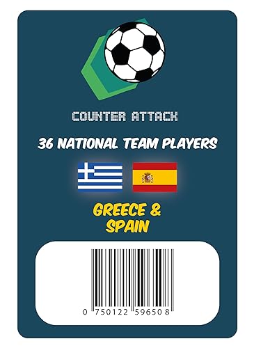 Counter Attack Player-Karten: Griechenland und Spanien von Counter Attack the football strategy game