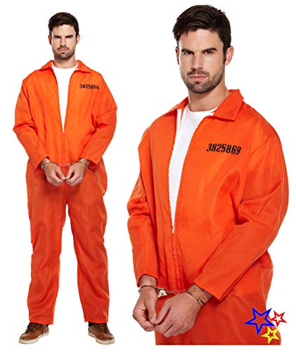 Gefangene Sträfling orangen Overalls Hannibal Style Herren Kostüm XL von I LOVE FANCY DRESS