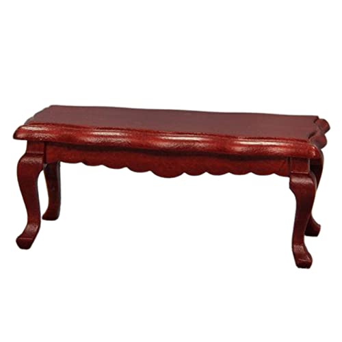 1:12 Puppenhaus-Möbel, Miniatur-Teetisch, Couchtisch, Ornament, Typ 2, rotes Holz, 9,1 x 4,5 x 3,8 cm 1:12 Puppenhaus-Möbel, Miniatur-Teetisch, Couchtisch, Ornament, Typ 2, rotes Holz, 9,1 x 4,5 x 3,8 cm von Courtieyeardceastea