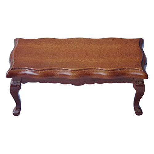 1:12 Puppenhaus-Möbel, Miniatur-Teetisch, Couchtisch, Ornament, Typ 3, Walnuss, 9,1 x 4,5 x 3,8 cm 1:12 Puppenhaus-Möbel, Miniatur-Teetisch, Couchtisch, Ornament, Typ 3, Walnuss, 9,1 x 4,5 x 3,8 cm von Courtieyeardceastea