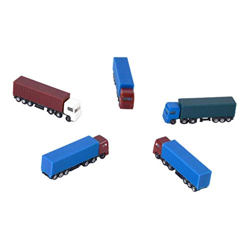 5 Stück Lackierte Modellautos LKW Spielzeug Gebäude Zug Layout Maßstab N (1 bis 150) von Courtieyeardceastea