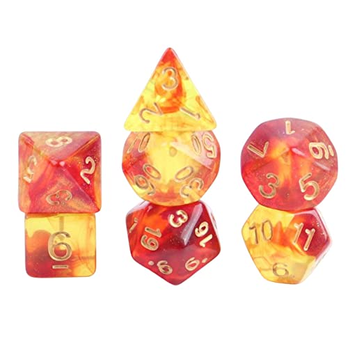 7 Stück Polyedrische Würfel Partyspiel Würfelspiel für DND Tischspiel Stern Rot Gelb 7 Stück Polyedrische Würfel Partyspiel Würfelspiel für DND Tischspiel Stern Rot Gelb von Courtieyeardceastea