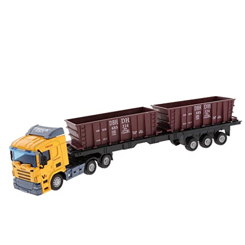Courtieyeardceastea 1:48 Diecast Cars Spielzeugtechnik Fahrzeuge Träger LKW Gelb von Courtieyeardceastea