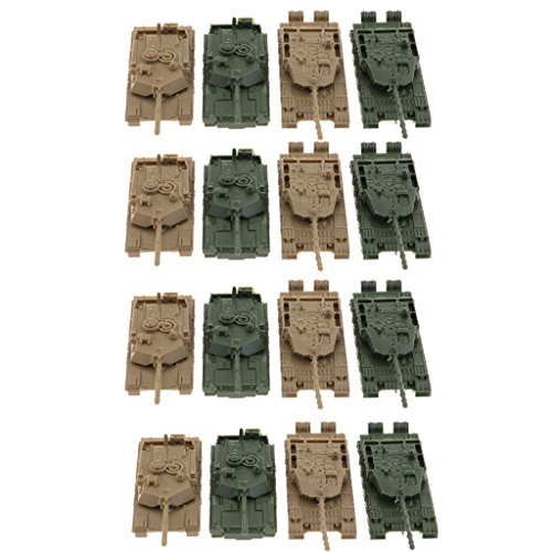 Courtieyeardceastea 16 Stück 4D modernes Panzer-Modell 1:144 Farbe schwerer Panzer Sand Tischmodell Dekor von Courtieyeardceastea