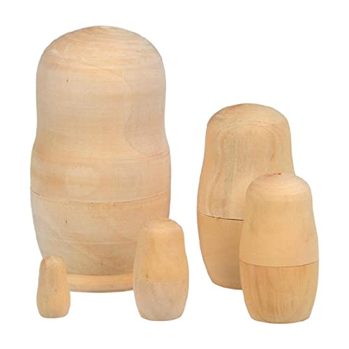 Courtieyeardceastea 5 Stück handgefertigte Blanko-traditionelle Matroschka-Puppe, Souvenir, Geschenk Courtieyeardceastea 5 Stück handgefertigte Blanko-traditionelle Matroschka-Puppe, Souvenir, Geschenk von Courtieyeardceastea