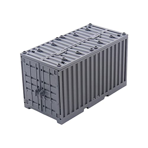 Courtieyeardceastea Container Blocks Bricks Box Spielzeug Versandbehälter für Geburtstagsgeschenke, Graugrau, 12,7 x 6,3 x 7,3 cm von Courtieyeardceastea