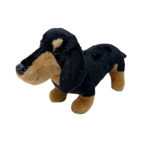 Courtieyeardceastea Dackelpuppe, kreative Plüschtierfiguren für Neujahr, Freundin, Urlaub, Schwarz, 25 x 20 cm von Courtieyeardceastea