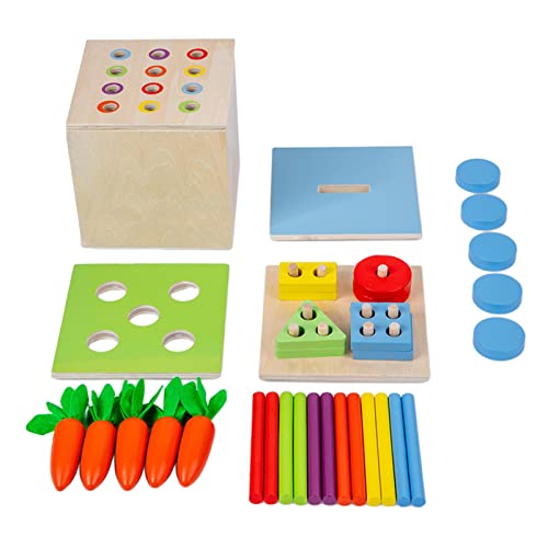 Courtieyeardceastea Object Permanence Box Hand Auge Koordination Coin Drop Spiel für Vorschule 4-in-1 Intelligenzbox von Courtieyeardceastea