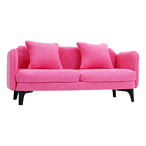 Miniatur-Puppenhaus-Doppel-Sofa, Puppenhaus, Schlafzimmermöbel, Rosenrot, 17,3 x 7,4 x 7,6 cm Miniatur-Puppenhaus-Doppel-Sofa, Puppenhaus, Schlafzimmermöbel, Rosenrot, 17,3 x 7,4 x 7,6 cm von Courtieyeardceastea