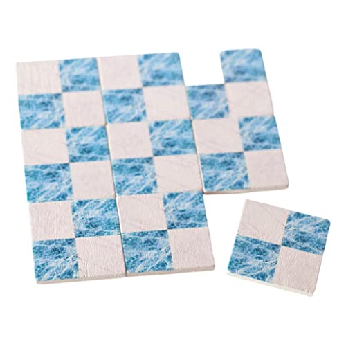 Set von 9 Simulation 1:12 Maßstab Puppenhaus Bodenaufkleber Puppe winzige Dekoration blau weiß Set von 9 Simulation 1:12 Maßstab Puppenhaus Bodenaufkleber Puppe winzige Dekoration blau weiß von Courtieyeardceastea
