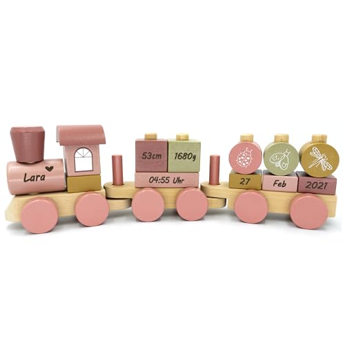 Coverlounge Holz Zug Eisenbahn Lokomotive mit Steckformen ROSA/BLAU | gelasert/personalisierbar | zur Geburt und Geburtstag Coverlounge Holz Zug Eisenbahn Lokomotive mit Steckformen ROSA/BLAU | gelasert/personalisierbar | zur Geburt und Geburtstag von Coverlounge
