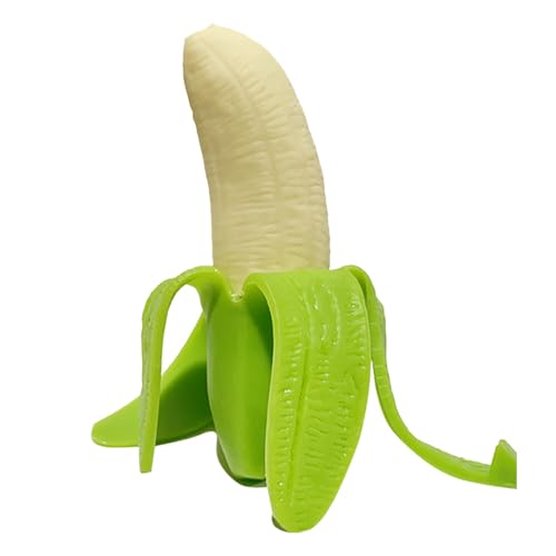Covermason Grüne Banane Stress weichen duftenden Neuheit Spielzeug Simulation Bananen Obst Spielzeug süße Geburtstag 4 Stück Stressball (D, One Size) von Covermason