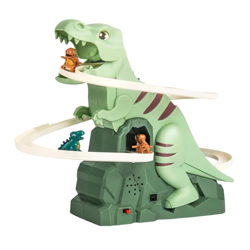 Dinosaurier-Kletterrutsche, Musikspielzeug, elektrisches Dinosaurier-Klettertreppenspielzeug, Dinosaurier-Treppensteigerspielzeug, elektrisches Rennstreckenspiel, lustiges Lernuhren (A, One Size) von Covermason