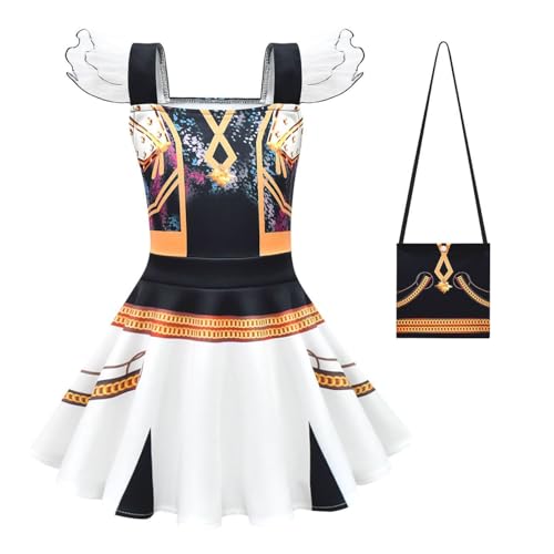 Cowuecah Dämonenjäger Rumi Mira Zoey Kostüm Cosplay Rumi Mira Zoey Kleidertasche Halloween OutfitsGürtel Anhänger Ohrringe Halloween Outfits (zoey, 10(height150cm) von Cowuecah