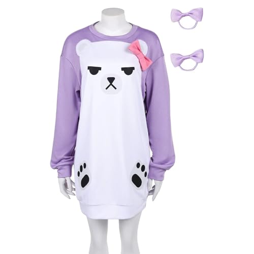Cowuecah Frauen Dämonenjäger Rumi Zoey Mira Kostüm Cosplay Erwachsenen Anzug Top Hosen Bogen Zubehör Halloween Outfits (mira, 2XL) von Cowuecah