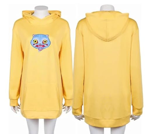 Cowuecah Frauen Dämonenjäger Rumi Zoey Mira Kostüm Cosplay Erwachsenen Anzug Top Hosen Bogen Zubehör Halloween Outfits (zoey yellow, XS) von Cowuecah