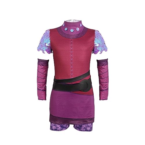 Damen Nimona Kostüm Erwachsene Nimona Cosplay Anzug mit Top Hosen Halloween Outfits (red, S) von Cowuecah