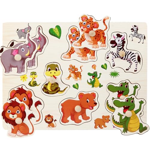 Holzspielzeug Geschenkideen Spielzeug Holzpuzzle Geschenke, Holz Puzzle Holzspielzeug Ab 1 Jahr 2 3 Jahre, Bestehend Aus Puzzles Mit Dschungeltieren Steckpuzzle Für Jungen Und Mädchen Holzspielzeug Geschenkideen Spielzeug Holzpuzzle Geschenke, Holz Puzzle Holzspielzeug Ab 1 Jahr 2 3 Jahre, Bestehend Aus Puzzles Mit Dschungeltieren Steckpuzzle Für Jungen Und Mädchen von Cozevdnt