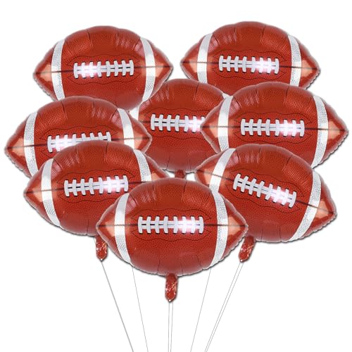 Rugby Fußball Luftballons Ballons Deko, 8 Stück Braun American Rugby Fußball Folienballons, Thema Ballon Deko, Geburtstag Dekoration Party Dekoration für Junge Sport Party Rugby Fußball Luftballons Ballons Deko, 8 Stück Braun American Rugby Fußball Folienballons, Thema Ballon Deko, Geburtstag Dekoration Party Dekoration für Junge Sport Party von Cozevdnt