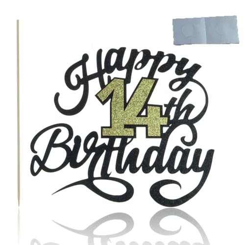 Torten Deko 14 Geburtstag Alles Gute, Alles Gute Geburtstag Cake Topper 14 Jahre Torte Kuchen Deko für 14 Geburstagstorte Deko Jungen Mädchen, Happy 14th Geburtstag Kuchendeko für Jungen Torten Deko 14 Geburtstag Alles Gute, Alles Gute Geburtstag Cake Topper 14 Jahre Torte Kuchen Deko für 14 Geburstagstorte Deko Jungen Mädchen, Happy 14th Geburtstag Kuchendeko für Jungen von Cozevdnt