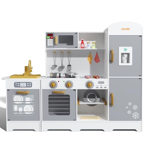 CoziBB Kinderküche, Küchenspielzeug, XXL Spielküche Holz Mit Wasserhahn, Kühlschrank, Mikrowelle, Backofen, Eismaschine, Geschirrspüler Und Grill, Für Kinder Ab 3 Jahren CoziBB Kinderküche, Küchenspielzeug, XXL Spielküche Holz Mit Wasserhahn, Kühlschrank, Mikrowelle, Backofen, Eismaschine, Geschirrspüler Und Grill, Für Kinder Ab 3 Jahren von CoziBB
