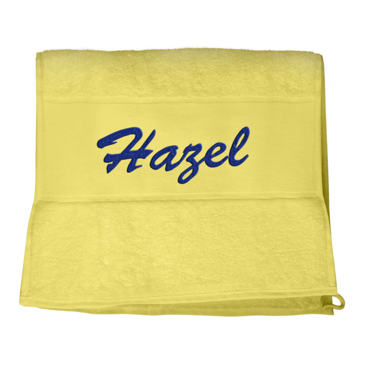 Handtuch Gelb mit Stick von Cozy Racoon