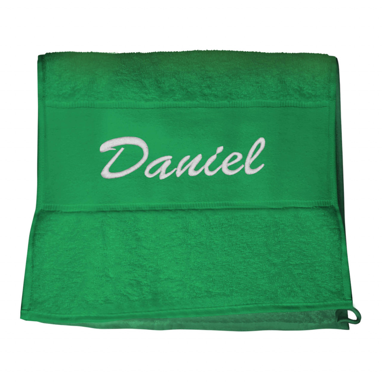 Handtuch Grün mit Stick von Cozy Racoon