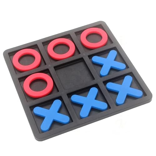 Tic Tac Toe Brettspiel, Taktisches Familienspiel mit Roten O's und Blauen X's, 3x3 Spielbrett aus Kunststoff Tic Tac Toe Brettspiel, Taktisches Familienspiel mit Roten O's und Blauen X's, 3x3 Spielbrett aus Kunststoff von Cozy&Haus