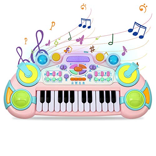 Cozybuy Kleinkind Klavier Spielzeug Tastatur, 24 Tasten Spielzeug Klavier für Baby Klavier Kinder Klavier Tastatur Spielzeug, Geburtstagsgeschenke für 1-6 Jahre alte Jungen Mädchen Spielzeug von Cozybuy