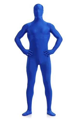 Men's and Women's Bodysuit Costume Stretchy Spandex Unitard Halloween Cosplay Full Body Suit Zentai Skin Suit (Blue,XX-Large) von Cozzmats