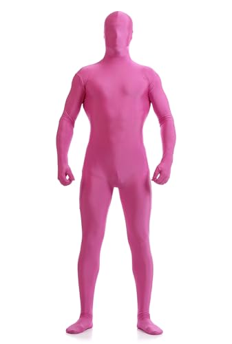 Men's and Women's Bodysuit Costume Stretchy Spandex Unitard Halloween Cosplay Full Body Suit Zentai Skin Suit (Hot Pink,X-Large) von Cozzmats