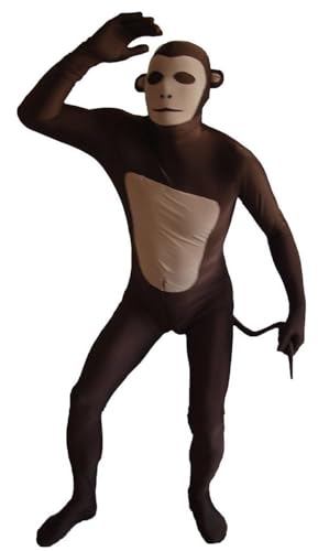 Men's and Women's Bodysuit Costume Stretchy Spandex Unitard Halloween Cosplay Full Body Suit Zentai Skin Suit (Monkey,X-Large) von Cozzmats