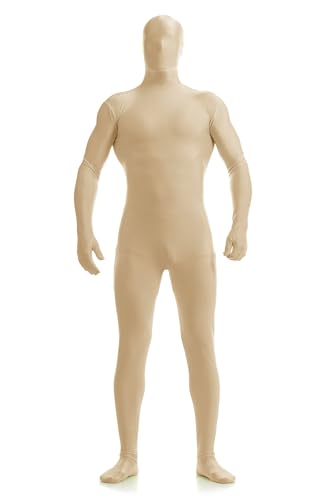 Men's and Women's Bodysuit Costume Stretchy Spandex Unitard Halloween Cosplay Full Body Suit Zentai Skin Suit (Nude,Medium) von Cozzmats