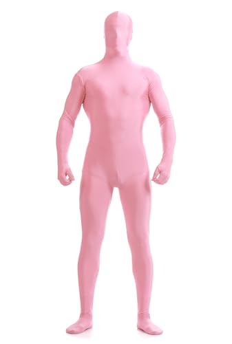 Men's and Women's Bodysuit Costume Stretchy Spandex Unitard Halloween Cosplay Full Body Suit Zentai Skin Suit (Pink,Small) von Cozzmats