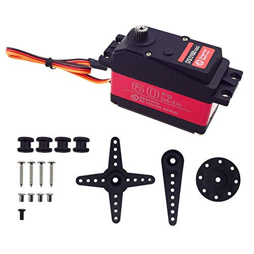 Cpolebev 1 StüCk DS5160 60Kg 8,4 V Hoch Spannungs wasserdichte Digitale Servo für 1: 5 RC Auto SAVOX-0236 XL 5T Roboter Arm 180 Servo von Cpolebev