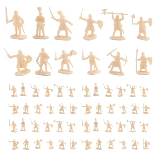 Cpolebev 1:72 200/Set Kunststoff Antike Soldaten Figuren Spielzeug Archaische Soldaten MäNner SchwertkäMpfer Action Figure Mach Es Selbst Krieg Szene Spielzeug Gelb von Cpolebev