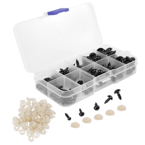 Cpolebev 100 Stücke 6-12Mm Kunststoff Sicherheits, Schwarz Sicherheits Puppe Machen mit 100 Stücke Waschmaschine Für Spielzeug Machen DIY von Cpolebev