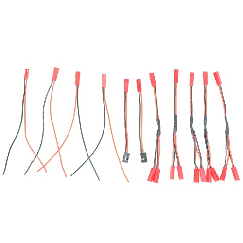 Cpolebev 11 STÜCKE JST Stecker Splitter JST Stecker Buchse Y Kabel JST zu JR Adapter für -4 RC Auto KüHlung LüFter ESC Batterie Motor von Cpolebev